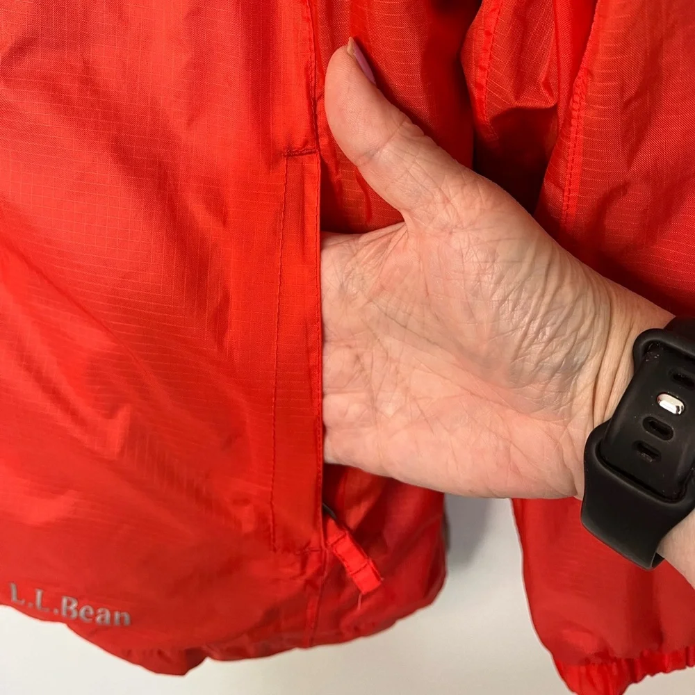 L.L. Bean Kids Orange Hooded Raincoat
